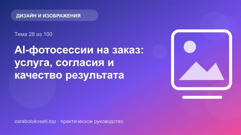 AI-фотосессии на заказ: услуга, согласия и качество результата