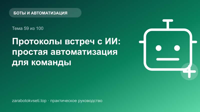 Протоколы встреч с ИИ: простая автоматизация для команды