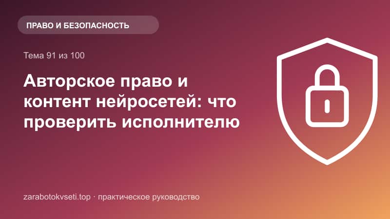 Авторское право и контент нейросетей: что проверить исполнителю