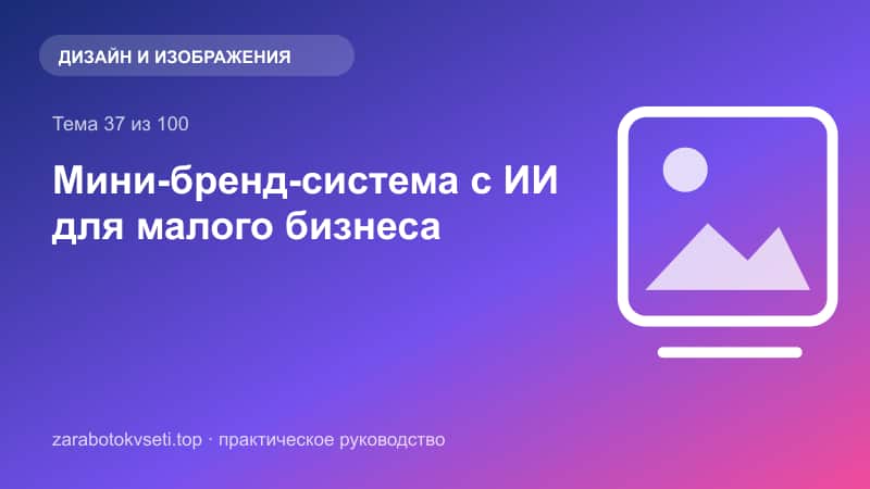 Мини-бренд-система с ИИ для малого бизнеса