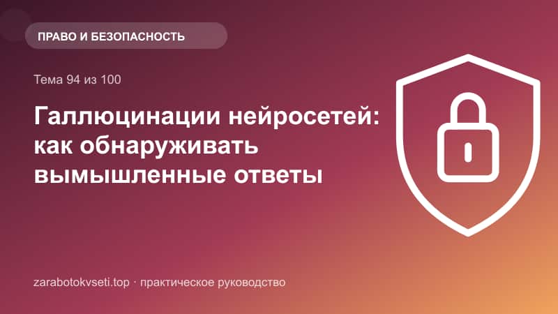 Галлюцинации нейросетей: как обнаруживать вымышленные ответы | Заработок в сети