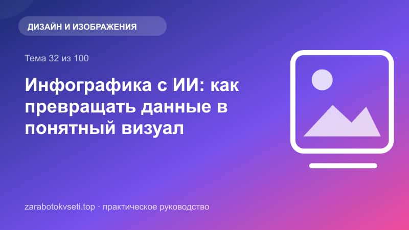 Инфографика с ИИ: как превращать данные в понятный визуал | Заработок в сети