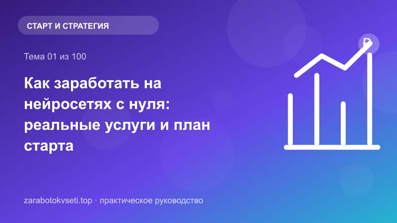 Как заработать на нейросетях с нуля: реальные услуги и план старта