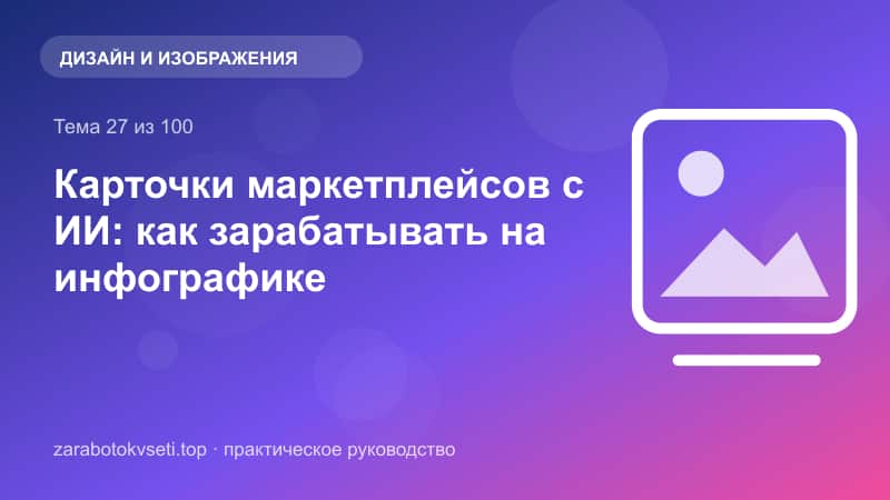 Карточки маркетплейсов с ИИ: как зарабатывать на инфографике