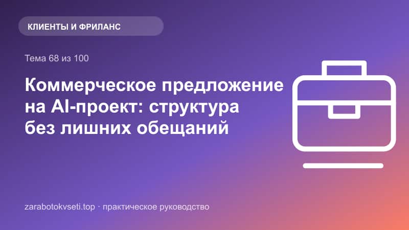 Коммерческое предложение на AI-проект: структура без лишних обещаний