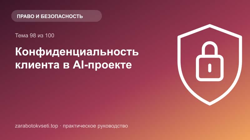 Конфиденциальность клиента в AI-проекте