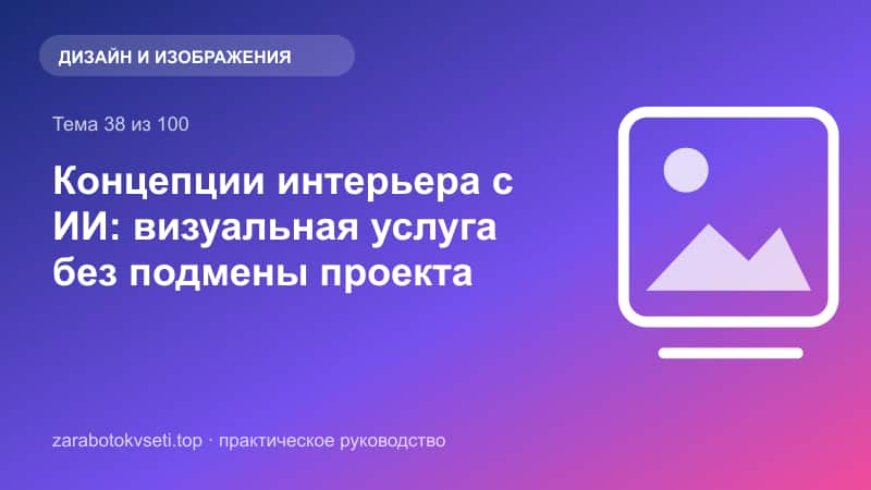 Концепции интерьера с ИИ: визуальная услуга без подмены проекта