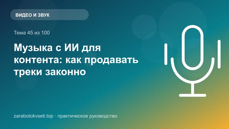 Музыка с ИИ для контента: как продавать треки законно