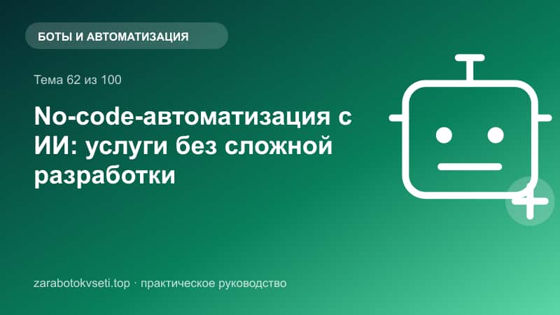 No-code-автоматизация с ИИ: услуги без сложной разработки