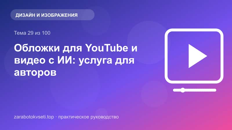 Обложки для YouTube и видео с ИИ: услуга для авторов