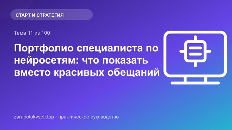Портфолио специалиста по нейросетям: что показать вместо красивых обещаний