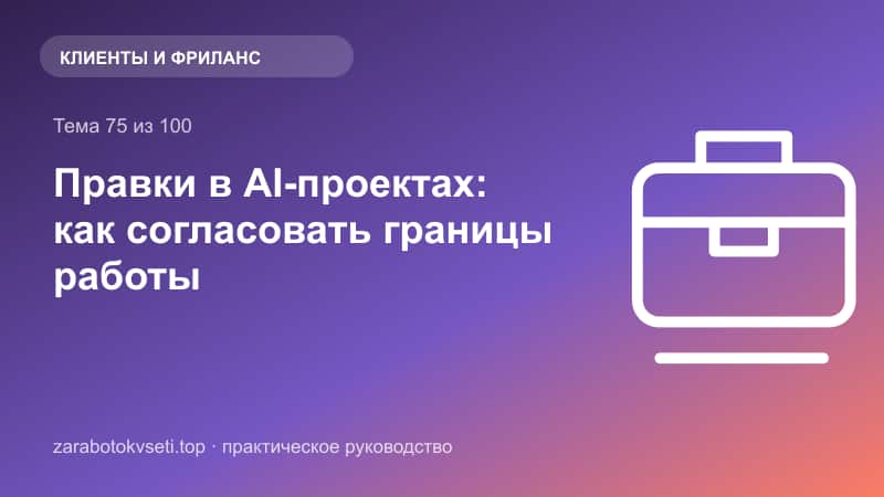 Правки в AI-проектах: как согласовать границы работы