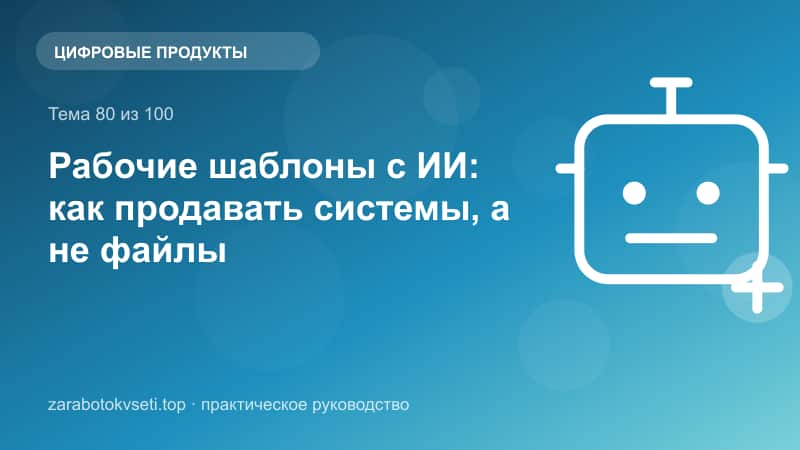 Рабочие шаблоны с ИИ: как продавать системы, а не файлы