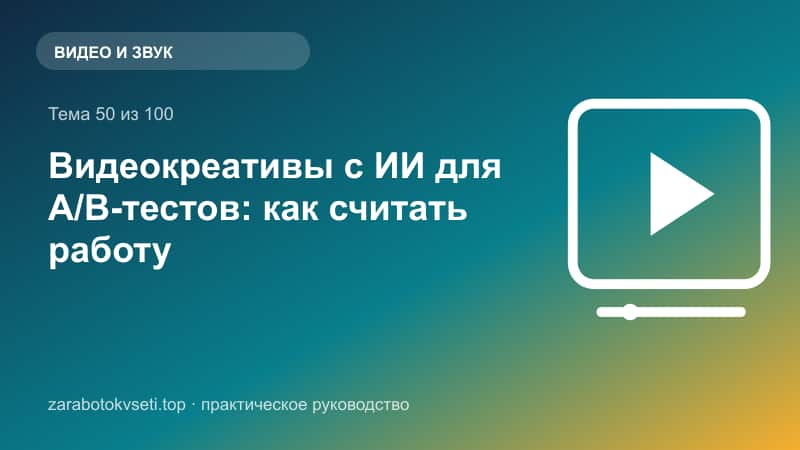 Видеокреативы с ИИ для A/B-тестов: как считать работу