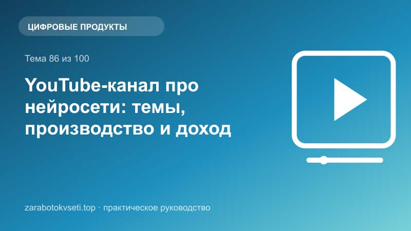YouTube-канал про нейросети: темы, производство и доход